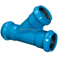 water sewer underground pipeline installation pipe fittings Ductile Iron DI Y style Socket Tee